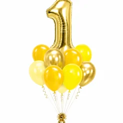 Single Custom Number Bouquet - Gold & Sunshine | 15pc