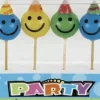 Smiley Face Pick Candles | 6ct