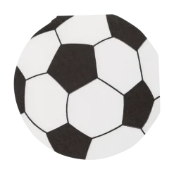 Soccer Ball Shaped Paper Beverage Napkin | 24ct