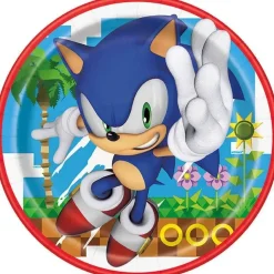 Sonic The Hedgehog Paper Plates 9" | 8 ct