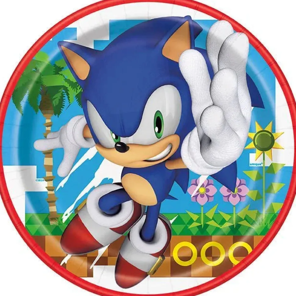 Sonic The Hedgehog Paper Plates 9" | 8 ct