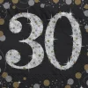 Sparkling Celebration "30" Beverage Napkins | 16 ct