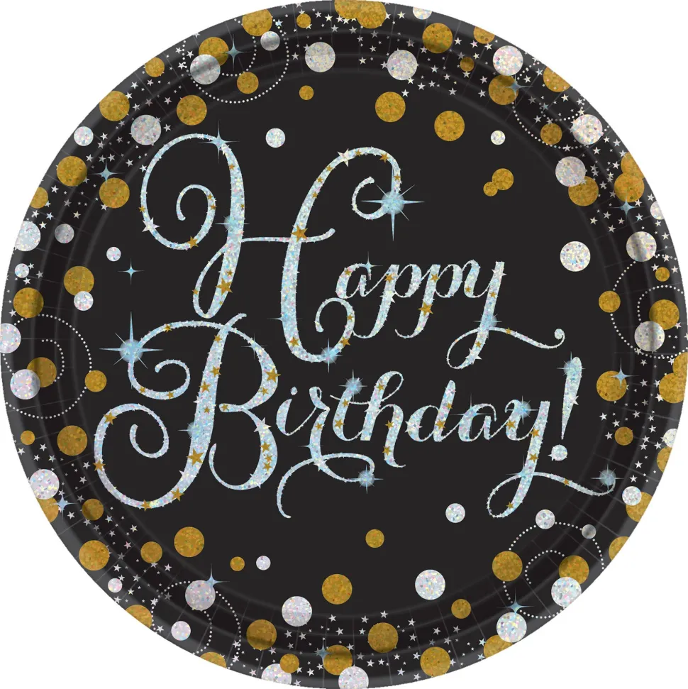 Sparkling Celebration "Happy Birthday" Paper Plates 9" | 8ct