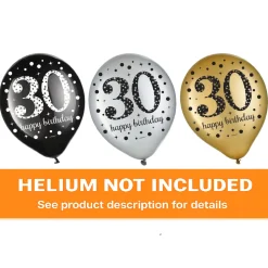 Sparkling Celebration "30" Latex Balloons | 15ct