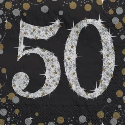 Sparkling Celebration "50" Luncheon Napkins | 16 ct