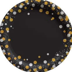 Sparkling Celebration Round Plates, 7" | 8 ct