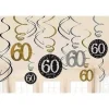 Sparkling Celebration 60th Birthday Swirl Decorations | 12 ct