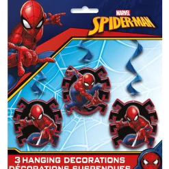 Spider-Man swirl decorations | 3ct