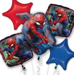 Spider-Man Web Wonder Balloon Bouquet | 5pcs