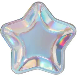 Star Shaped Foil Plates 8in | 8ct