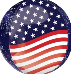 Stars & Stripes Fireworks Orbz Balloon | 1ct