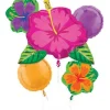 Summer Hibiscus Mylar Balloon Bouquet | 5 pcs
