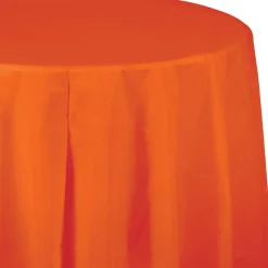 Sunkissed Orange Octy Round Tablecover | 1ct
