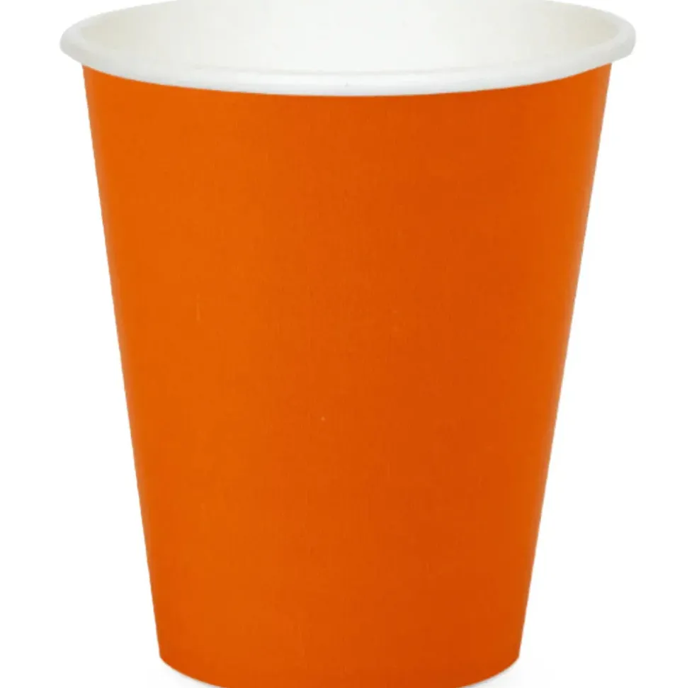 Sunkissed Orange Paper Cups 9oz | 24ct