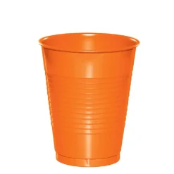 Sunkissed Orange Plastic Cups 16oz | 20ct