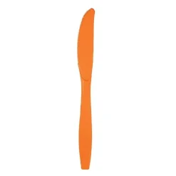 Sunkissed Orange Plastic Knives | 24ct