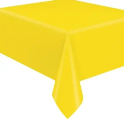 Sunshine Yellow Plastic Tablecover | 1ct