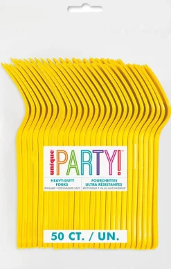 Sunshine Yellow Premium Forks | 50ct