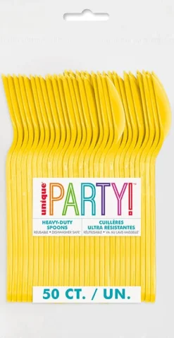 Sunshine Yellow Premium Spoons | 50ct