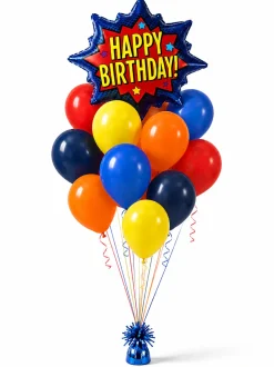 Superhero Happy Birthday Burst Bouquet | 15pc