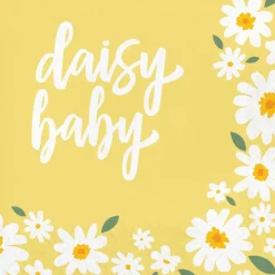 Sweet Daisy Baby Paper Lunch Napkins | 16ct
