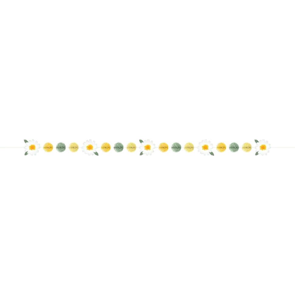 Sweet Daisy Honeycomb Cutout Banner 8' | 1ct