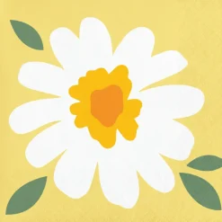 Sweet Daisy Paper Beverage Napkins | 16ct