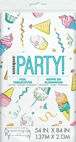 Sweet Rainbow Birthday Foil Accented Tablecover | 1ct