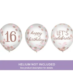 Sweet Sixteen Confetti Balloons 12" | 6 ct