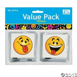 Temporary Tattoos, Goofy Smile Face |36 ct