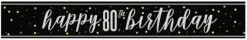 80th Birthday Banner 9ft | 1ct