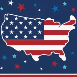 4th Of July Freedom Fireworks Beverage Napkins | 16ct