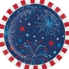4th Of July Freedom Fireworks Dessert Plates 7" | 8ct