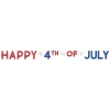 4th Of July Patriotic Glitter Banner 12' | 1ct