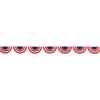 4th Of July Patriotic Paper Fan Garland 8ft | 1ct