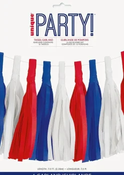 4th Of July Patriotic Tassel Garland 7.5' | 1ct