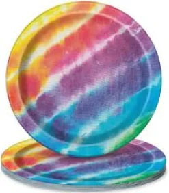 Tie Dye Plate 9in | 8ct