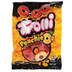 Trolli Gummy Peachie O's 4.25 oz Peg Bag | 1ct