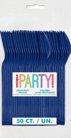 True Navy Premium Plastic Spoons | 50ct
