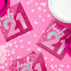 Turning Pink Luncheon Napkin 21st | 16ct