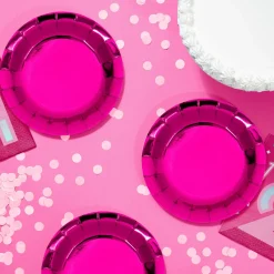 Turning Pink Paper Foil Plates 7" | 8ct