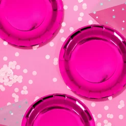 Turning Pink Paper Foil Plates 9" | 8ct