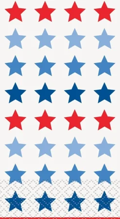 USA Patriotic Stars Dinner Napkins | 16 ct