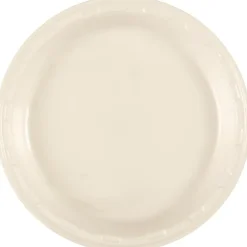 Vanilla Cream Plastic Plate 10in | 50ct