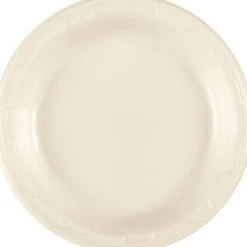 Vanilla Cream Plastic Plate 7in | 50ct