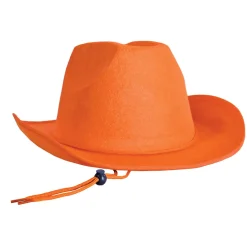 Velour Cowboy Hat - Orange | 1ct