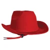 Velour Cowboy Hat - Red | 1ct