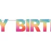 Vibrant Ombre Happy Birthday Banner | 1ct