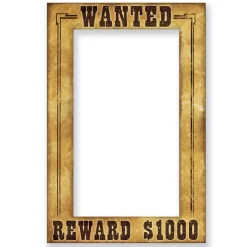 Western Wanted Photo Fun Frame | 1ct