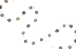 White & Gray Pompom Garland 6ft | 1ct